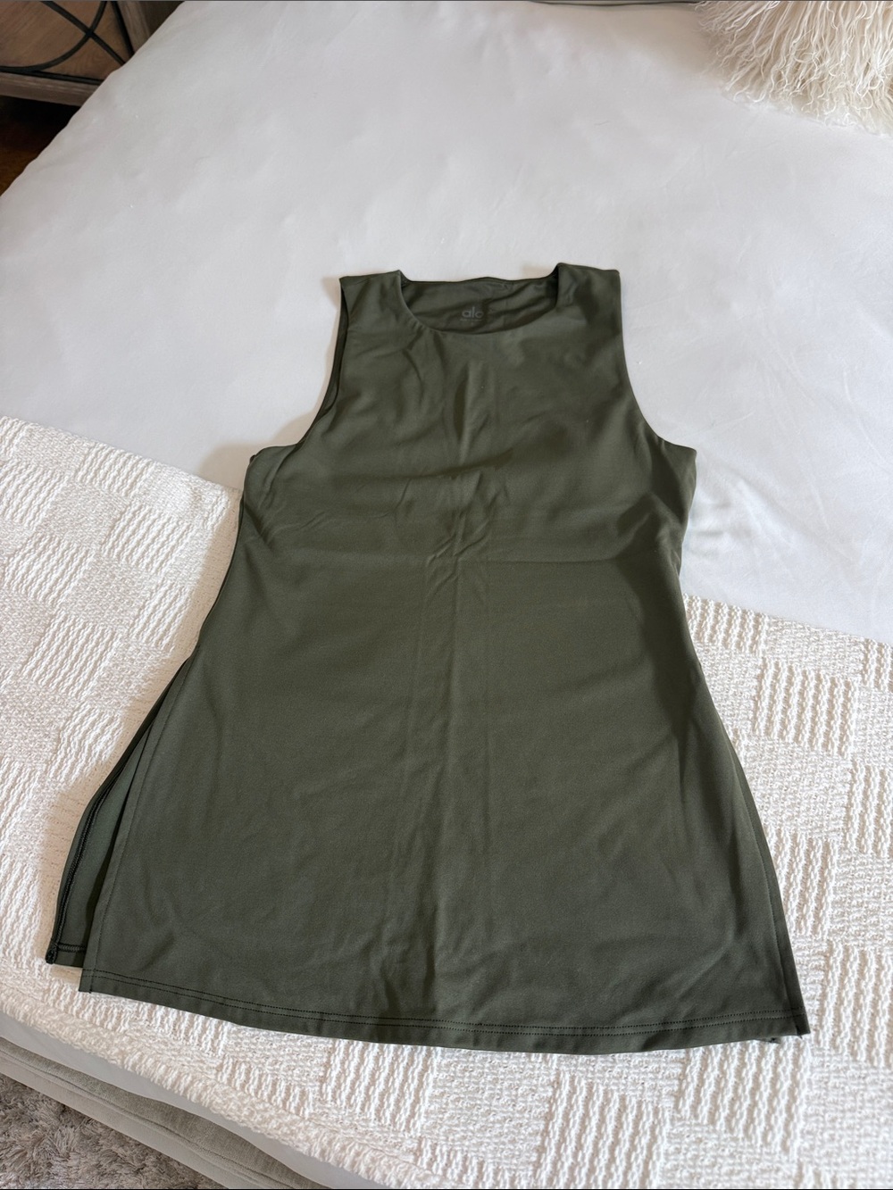 ALO Yoga Olive Tank Top with High Neck